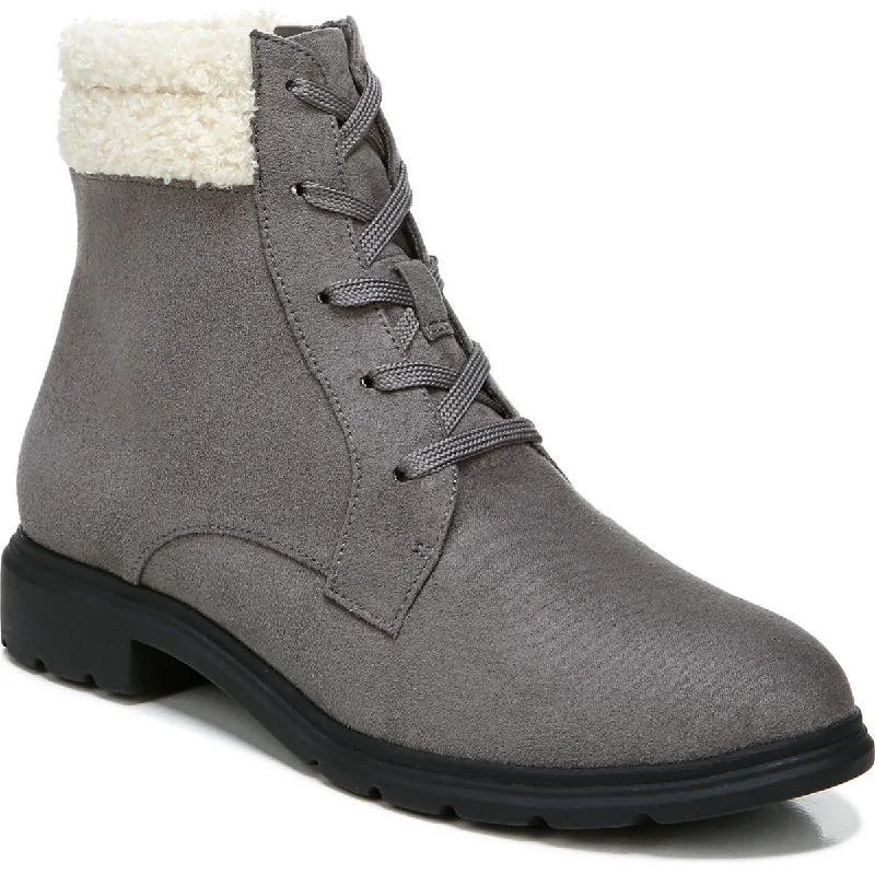 Sophisticated Boots Sale Dr. Scholl's Shoes Womens Networking Faux Suede Ankle Combat & Lace-up Boots