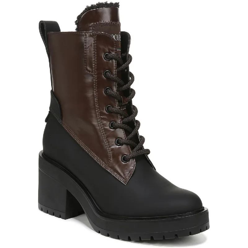 Statement Footwear Discount Franco Sarto Womens Dizzy Faux Leather Lace Up Winter & Snow Boots