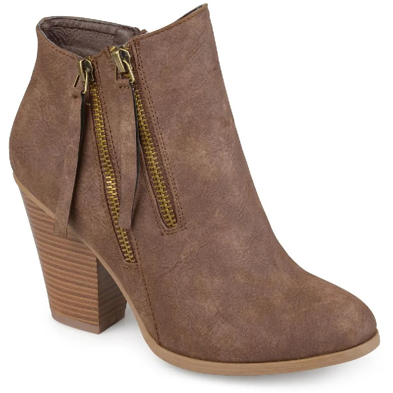 Ride The Style Wave Journee Collection Womens Faux Suede Almond Toe Booties