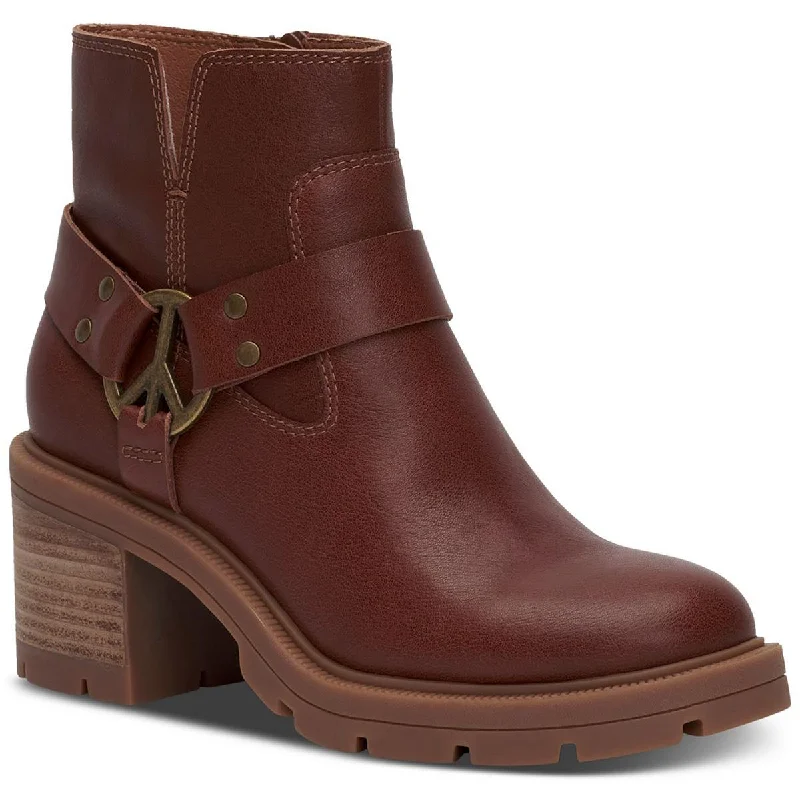 Limited-Time Shoe Deals Lucky Brand Womens Soxton  Leather Pull On Booties