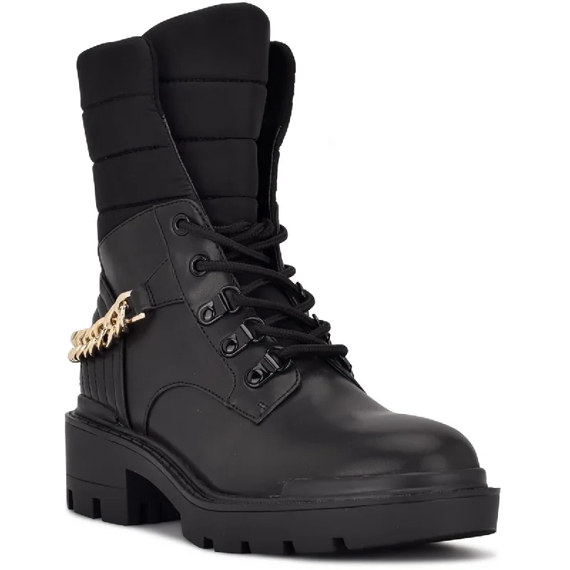 Women's Everyday Shoes Nine West Womens Ihad  Pull On Lug Sole Combat & Lace-up Boots