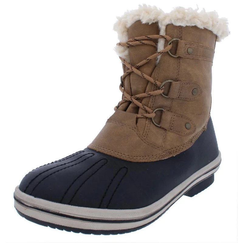 Seasonal Fashion Pawz Womens Gina Faux Leather Cold Weather Winter Boots