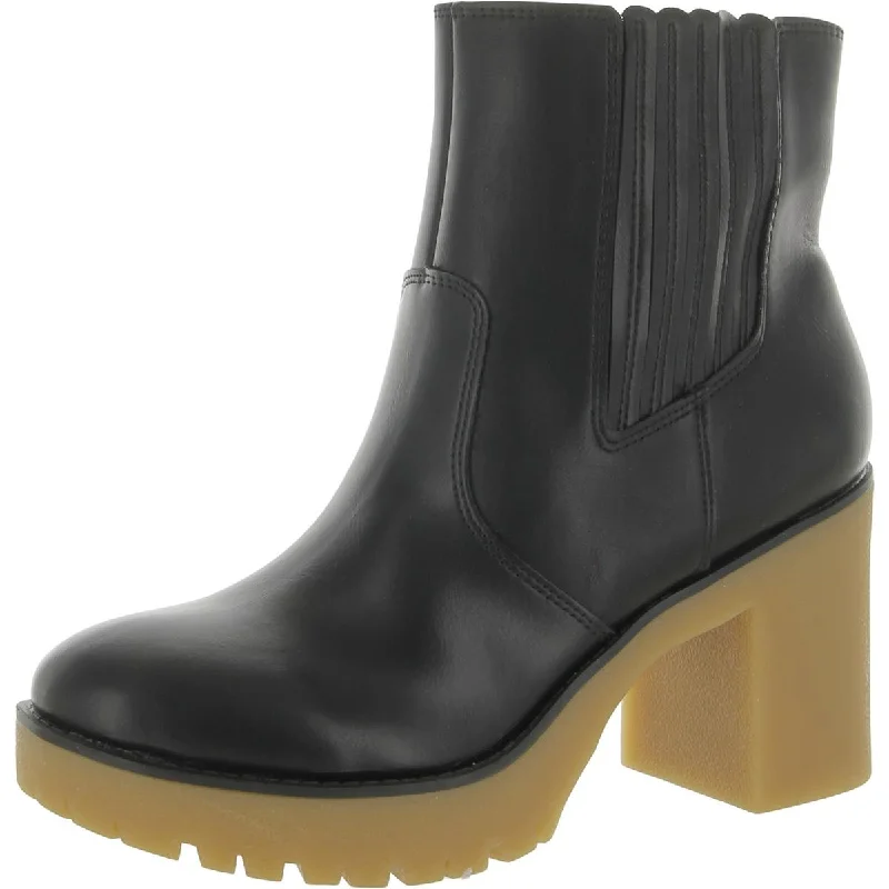 Luxe Style Discounts Sun + Stone Womens Faux Leather Chelsea Boots