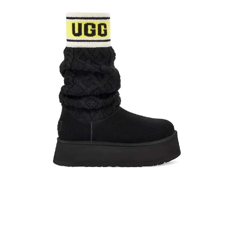 Shop The Hottest Deals UGG® - Women's Classic Sweater Letter Boots (1144045-BLK)