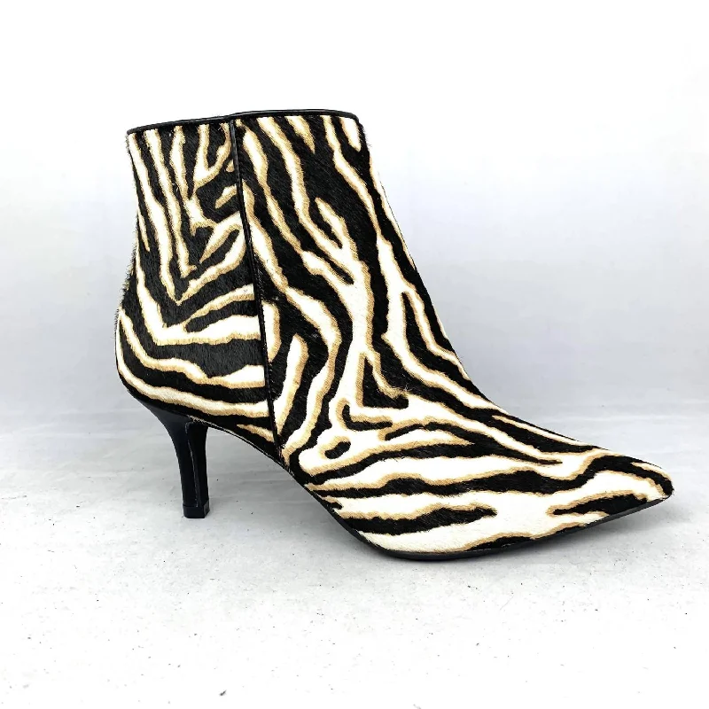 Unbeatable Deals 80's Retro Bootie In Cebra Blanco (Zebra)