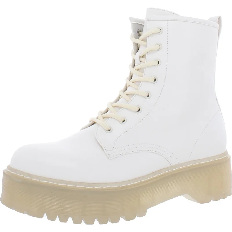 Shop The Hottest Deals Bettyy Womens Zip Up Round Toe Combat & Lace-up Boots