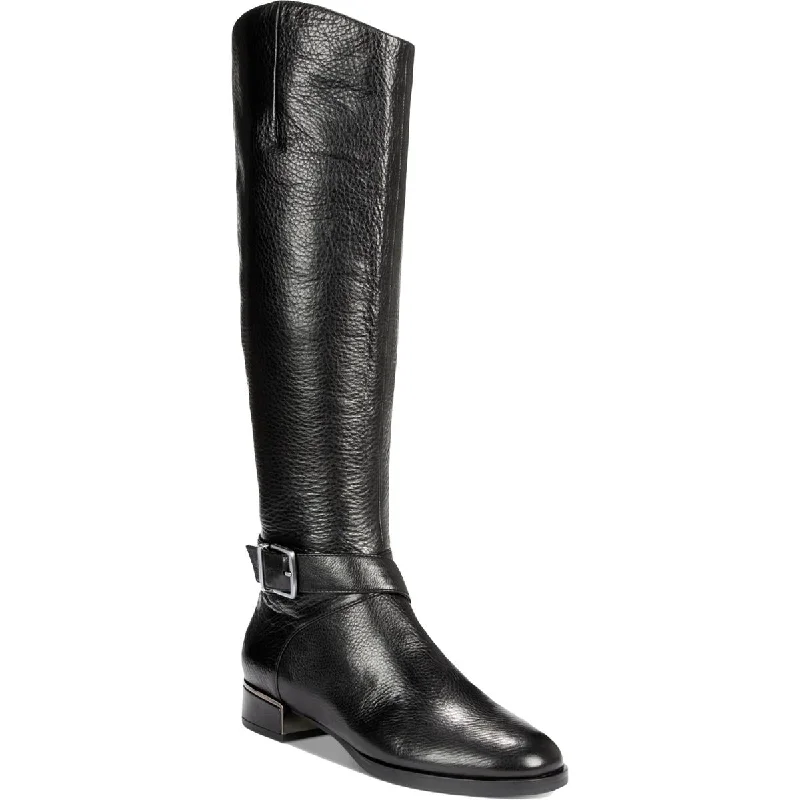 Comfortable Formal Shoes Branden Buckle Womens Leather Knee-High Riding Boots