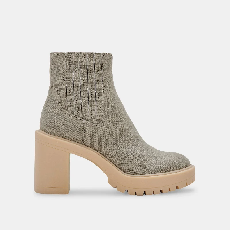 Find Your Unique Flair CASTER BOOTIES SAGE CANVAS