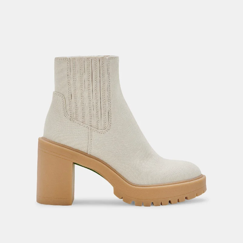 Essentials On Sale CASTER BOOTIES SANDSTONE CANVAS