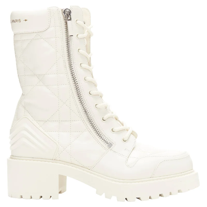 Cozy Comfort Style Sale Christian Dior d-leader cannage quilted leather ankle boots