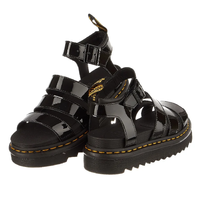 High-Fashion Casual Shoes Dr. Martens Women's Blaire Patent Leather Fisherman Sandal