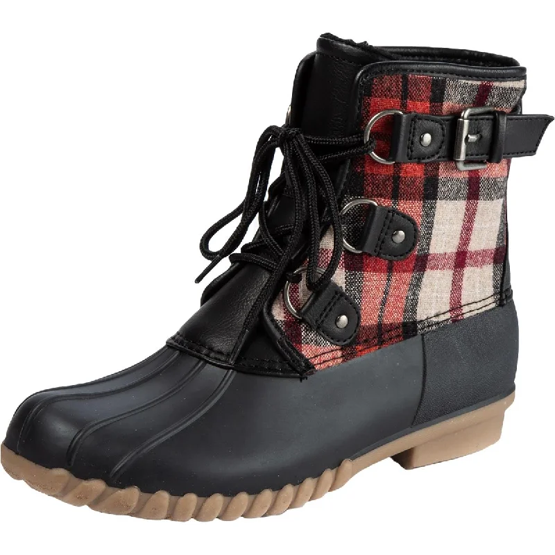 Stylish Walking Shoes Fahn Womens Plaid Snow Winter Boots