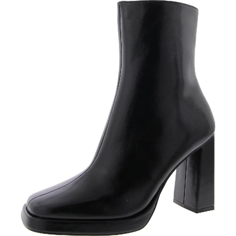 Unleash Your Trend Driven Style Freya Womens Leather Solid Mid-Calf Boots