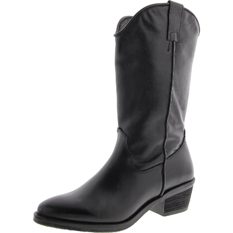 Women's Flats Sale Hannah Womens Leather Solid Mid-Calf Boots