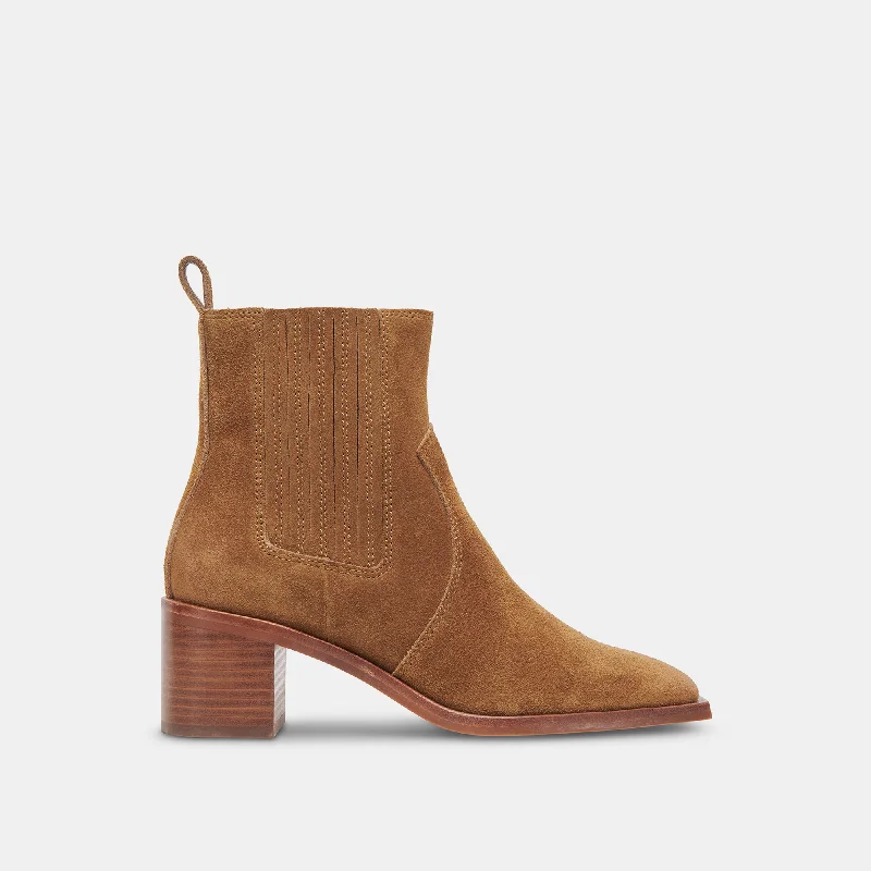 Elegant Fashion Offers IRNIE BOOTIES TOBACCO SUEDE