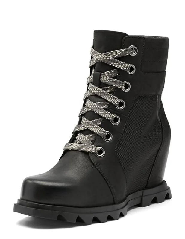 Glamorous Fashion Offers Joan Of Arctic Wedge Iii Lexie Boots In Black, Jet