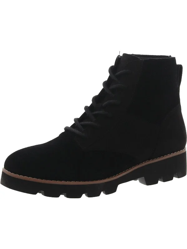 Holiday Glam LARSON Womens Leather Lace up Ankle Boots