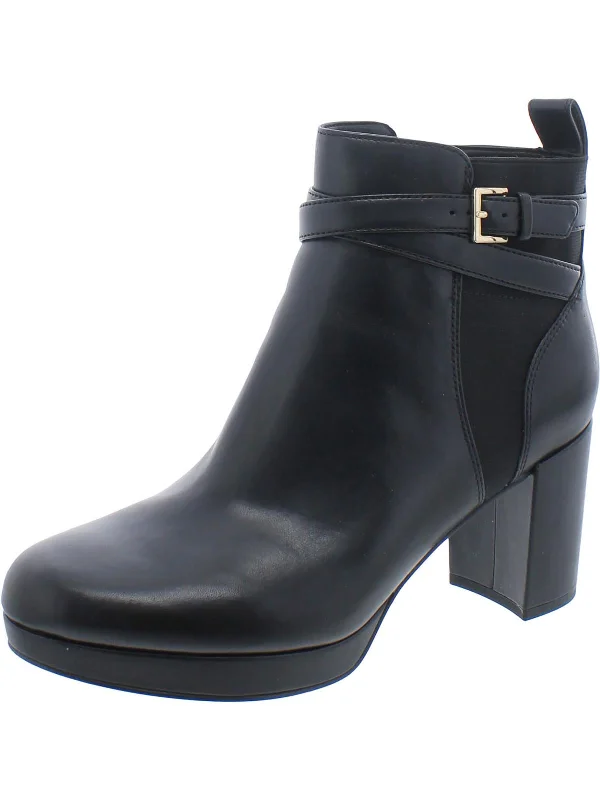 Flash Sale Or Flash Sales Nella Womens Leather Block Heel Ankle Boots