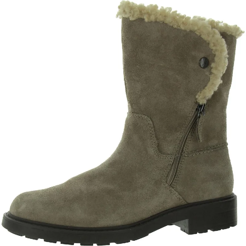 Versatile Shoes Promotion Opal Womens Suede Faux Fur Mid-Calf Boots