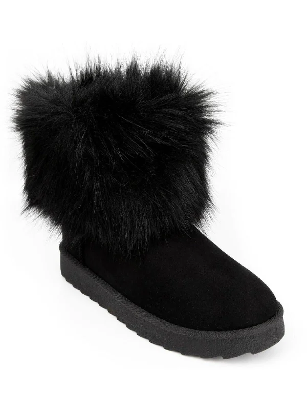 Inspired By You, Designed For You Radient Womens Faux Suede Cozy Winter & Snow Boots