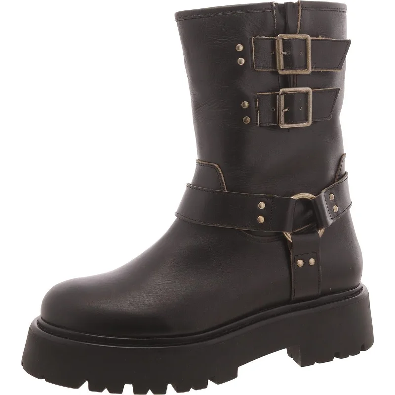 Additional Time-Limited Offers Reika Womens Leather Lugged Sole Mid-Calf Boots