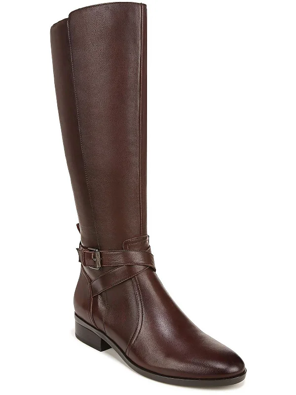 Sporty Fashion Offers Rena Womens Zipper Narrow Calf Knee-High Boots