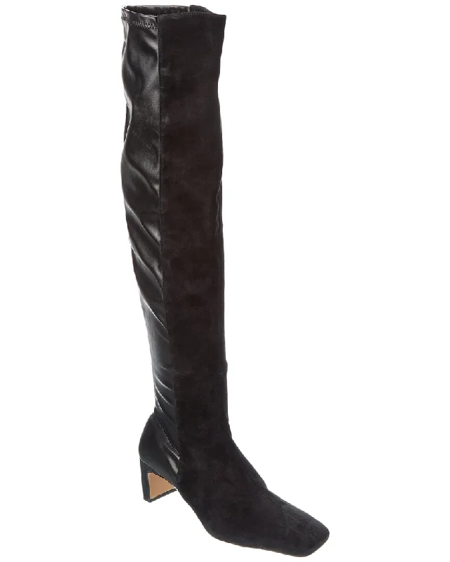 Formal Shoes Deals SCHUTZ Donata Suede & Leather Over-The-Knee Boot