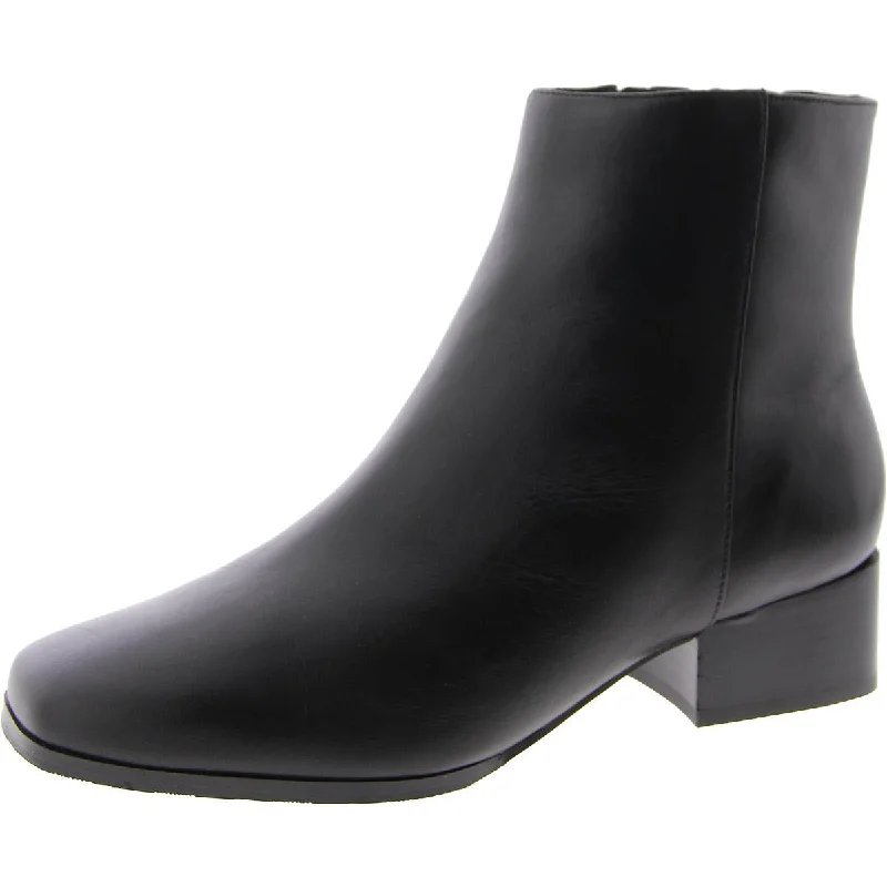 Fashionable Casual Footwear Offers Sidney Womens Zip Up Square Toe Ankle Boots