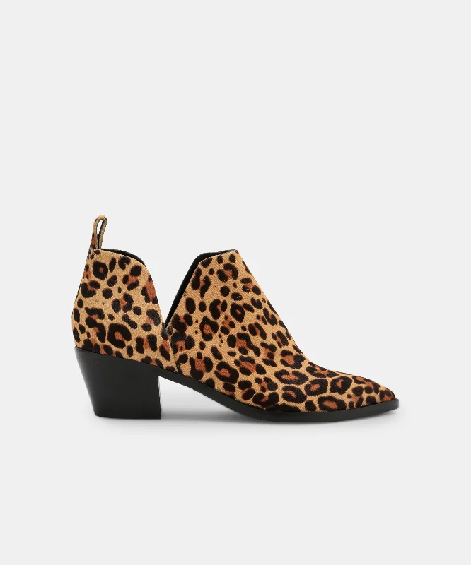 Crazy Price Slashing SONNI BOOTIES DARK LEOPARD