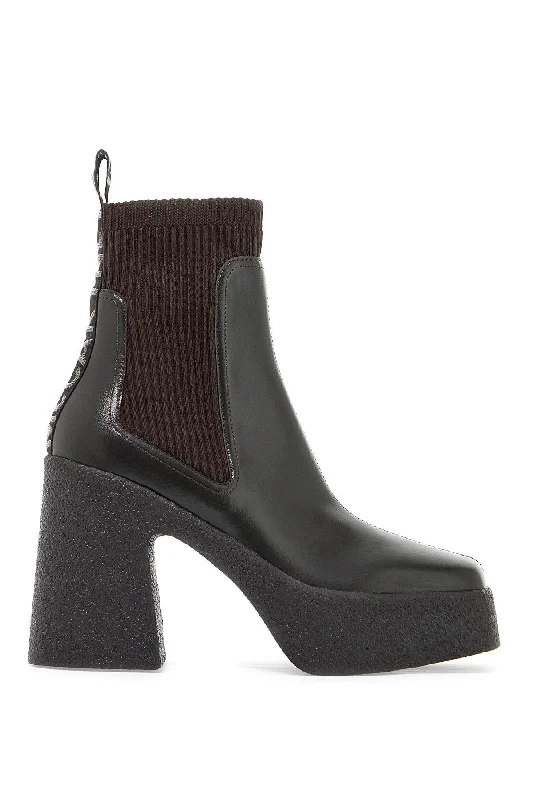 Catch Every Fashion Trend Stella Mccartney Women's Skyla Sock Ankle Boots With Heel