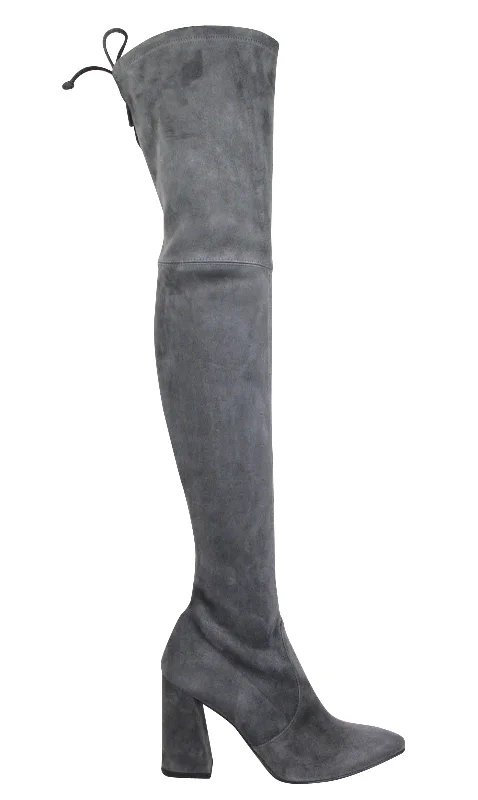 Women's Everyday Shoes Stuart Weitzman Women's Suede Highstreet Chunky-Heel Over-The-Knee Boot