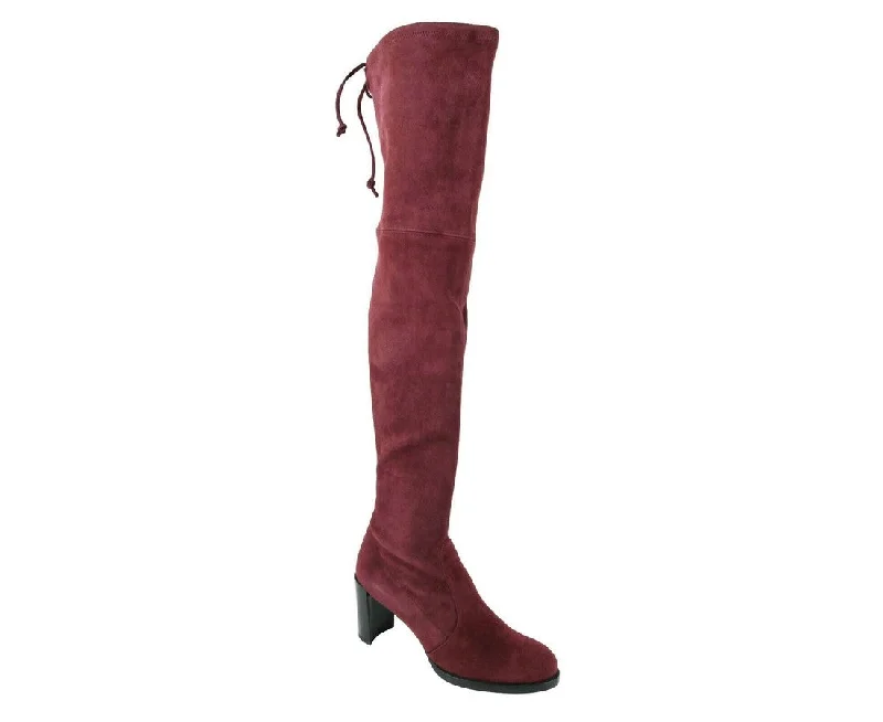 Embrace New Fashion Stuart Weitzman Women's Tipland Cabernet  Suede Over the Knee Boot