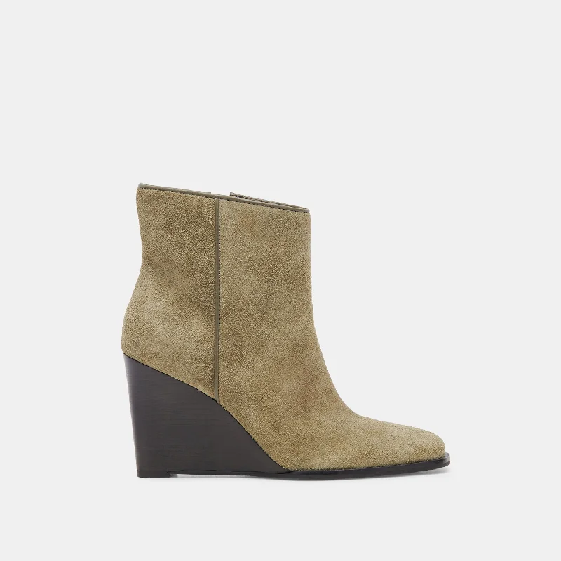 Comfortable Outdoor Shoes SUSANN BOOTIES MOSS SUEDE