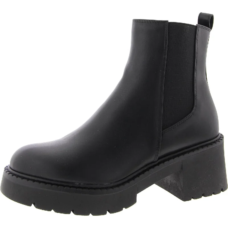 Holiday Discount Tactic Womens Faux Leather Round Toe Chelsea Boots