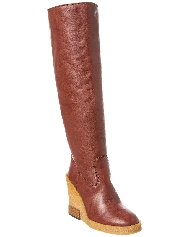 Cool Prices TOD’s Leather Wedge Knee-High Boot