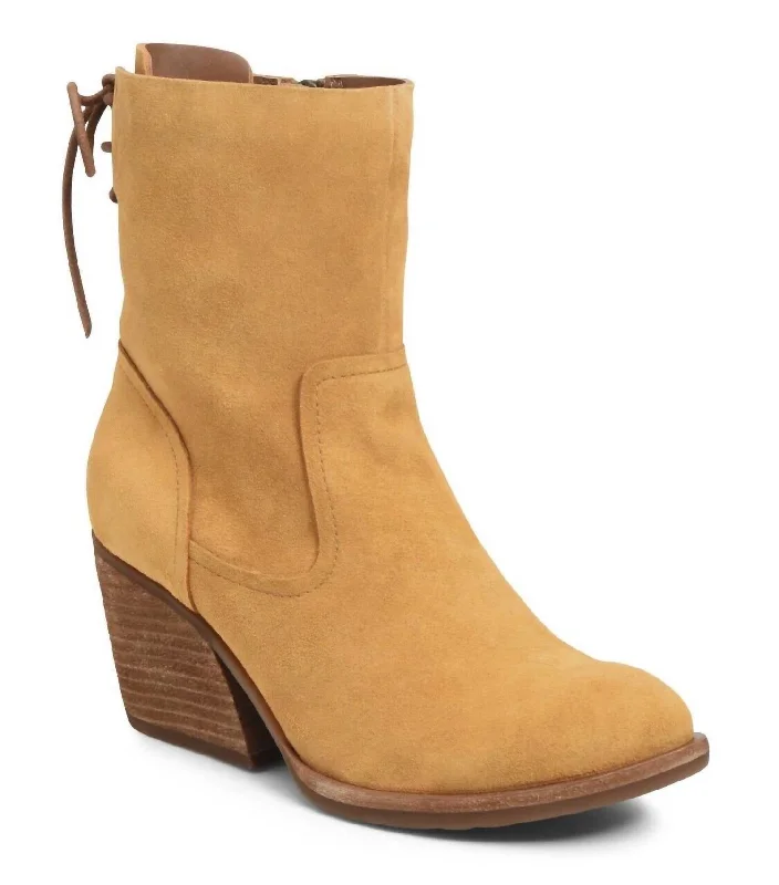 Affordable Shoe Fashion Women'S Cherna Bootie in Yellow Suede