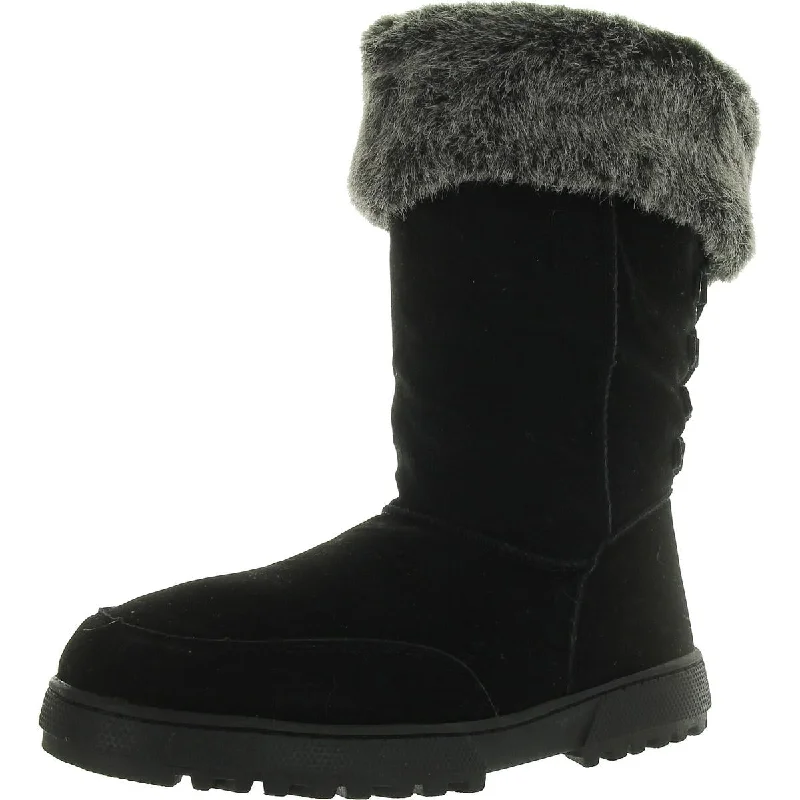 Women's Walking Shoes Womens Faux Leather Faux Fur Winter & Snow Boots