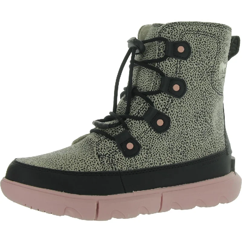 Style Redefined Womens Lace Up Flat Winter & Snow Boots