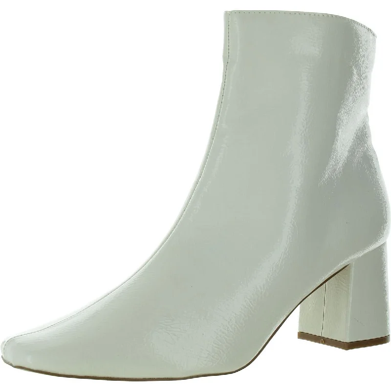 Fresh Styles, Fresh Deals Womens Patent Zipper Booties