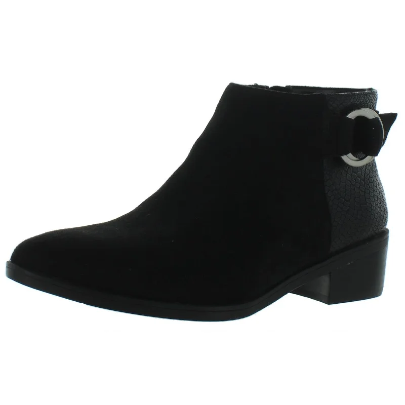 Seasonal Footwear Sale Bella Vita Womens Faux Suede Block Heel Ankle Boots