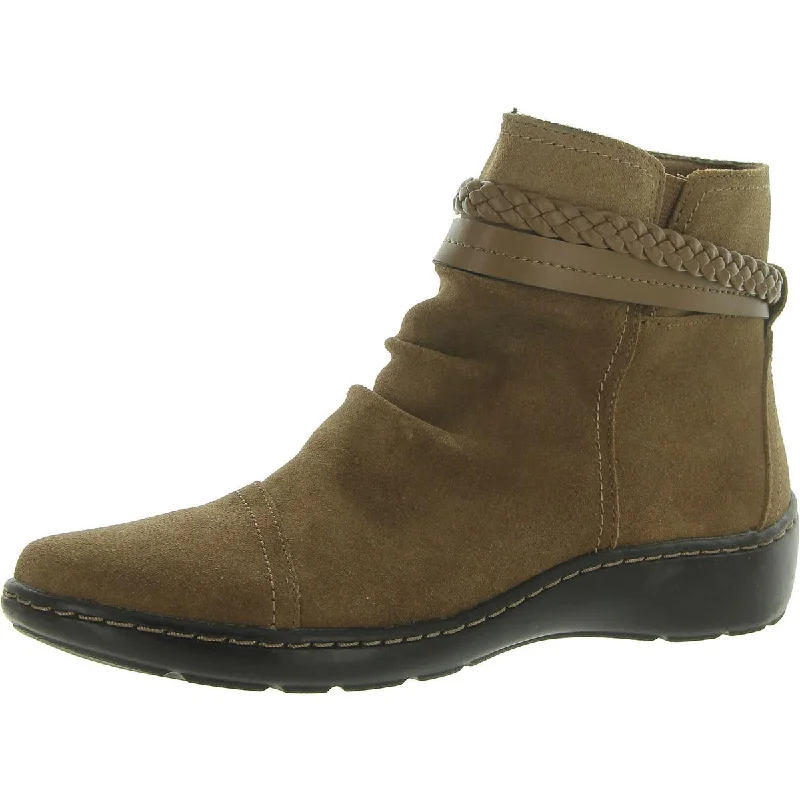 Feminine Luxe Style Sale Clarks Womens Cora Braidboot Suede Zipper Booties