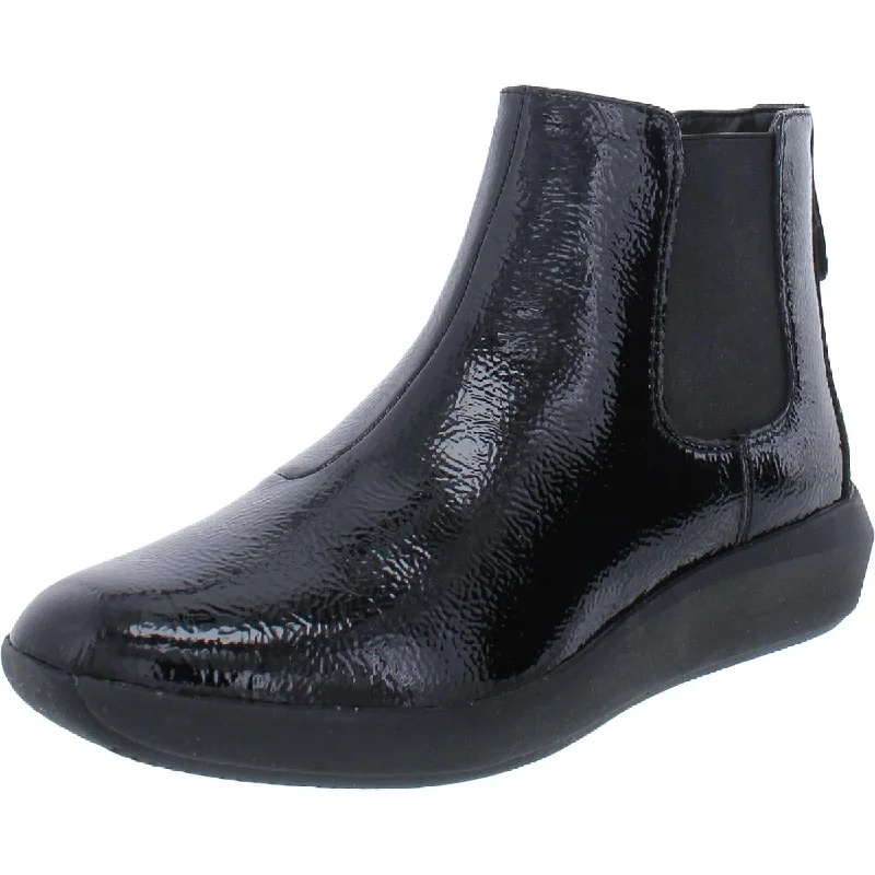 Must Haves Clarks Womens Tawni Mid Patent Leather Ankle Chelsea Boots