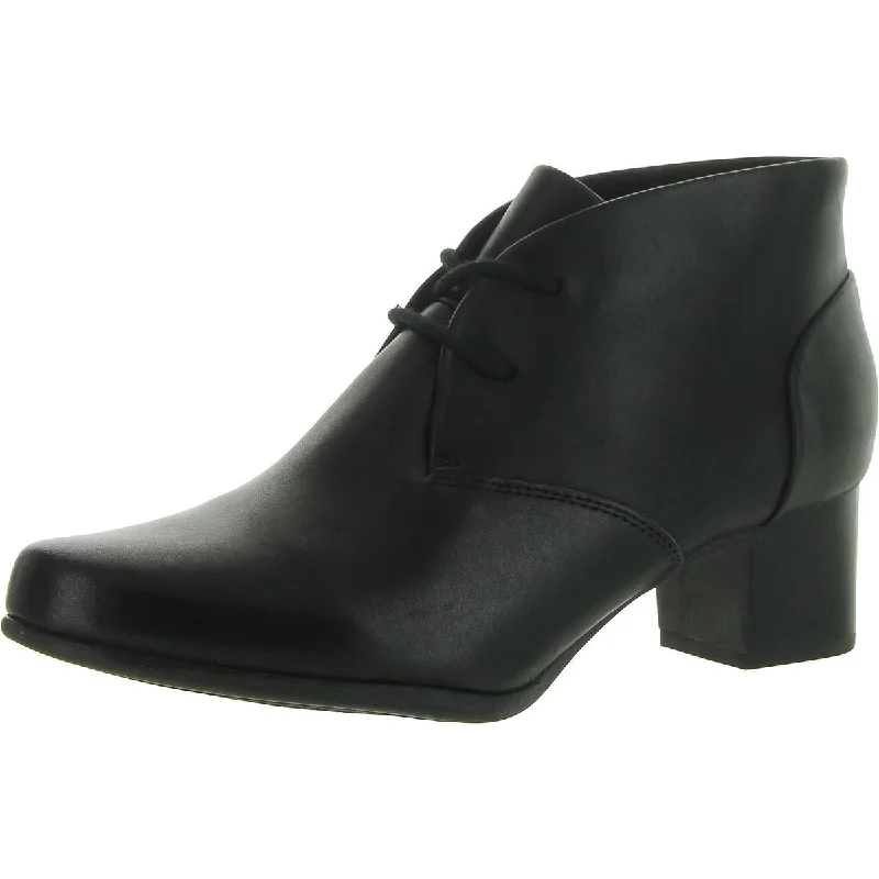 Relaxed Style Deals Clarks Womens UN DAMSON TIE Leather Lace Up Booties