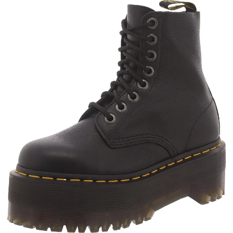 Trend Alert Dr. Martens Womens Pascal Max Faux Leather Lace Up Mid-Calf Boots