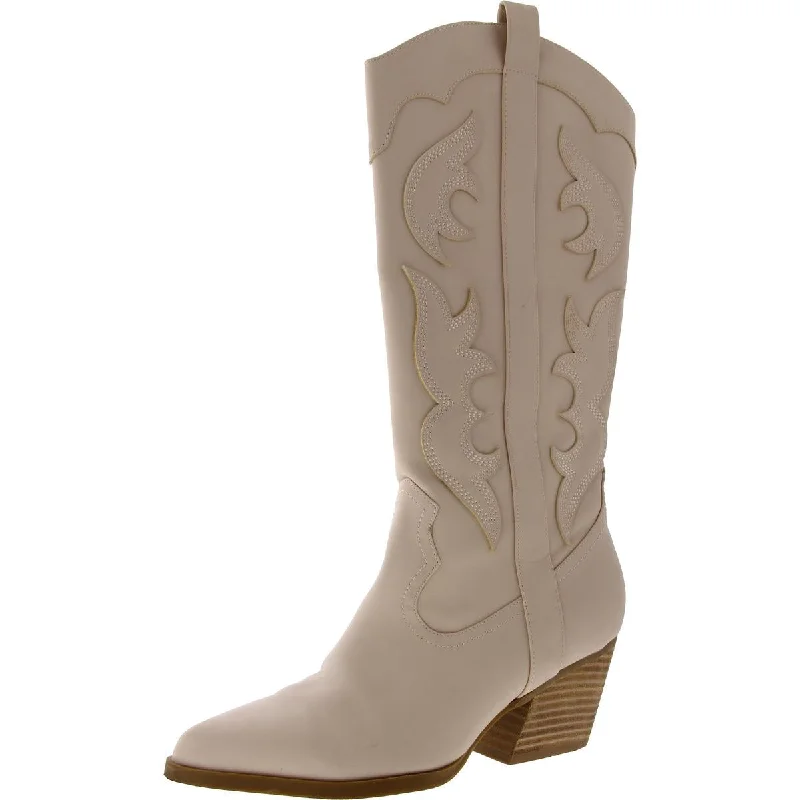 Flash Sale, Don't Miss DV By Dolce Vita Womens KRANZ Leather Block Heel Cowboy, Western Boots