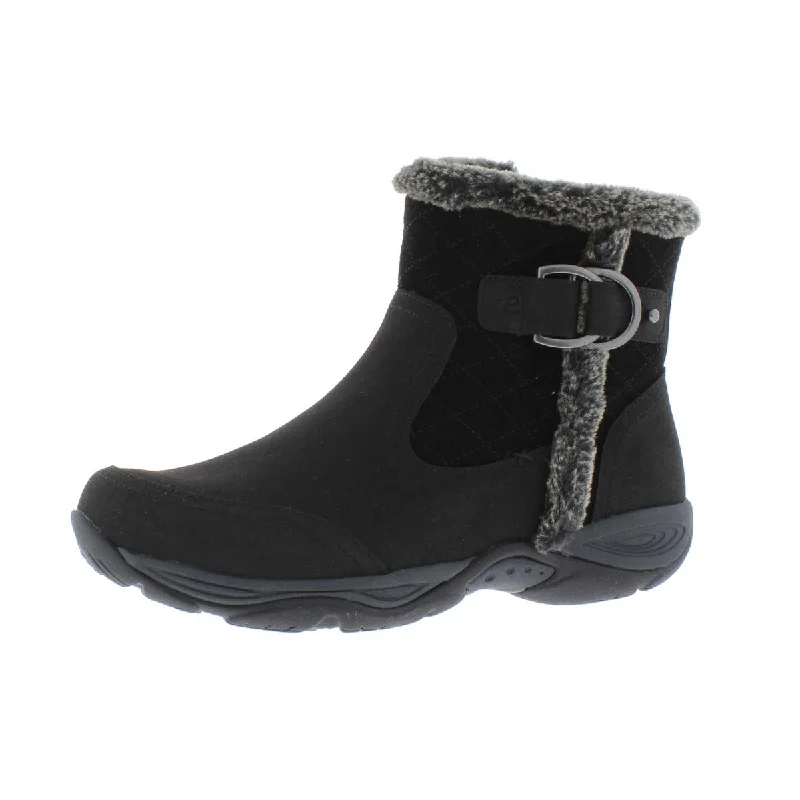 Stay Ahead In Style Easy Spirit Womens Ember Ankle Faux Fur Lined Winter Boots