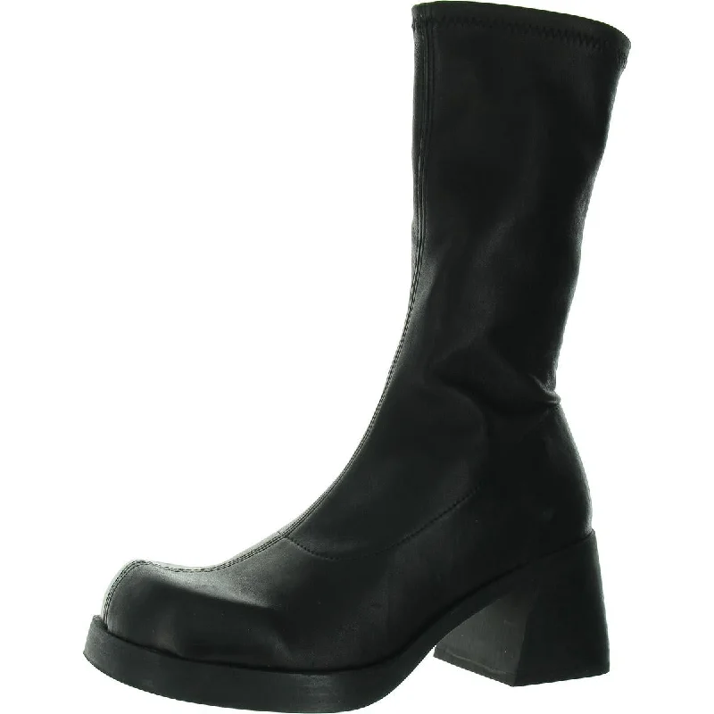 Street-Ready Casual Shoes Miista Womens Hedy  Zip Up Pull On Mid-Calf Boots