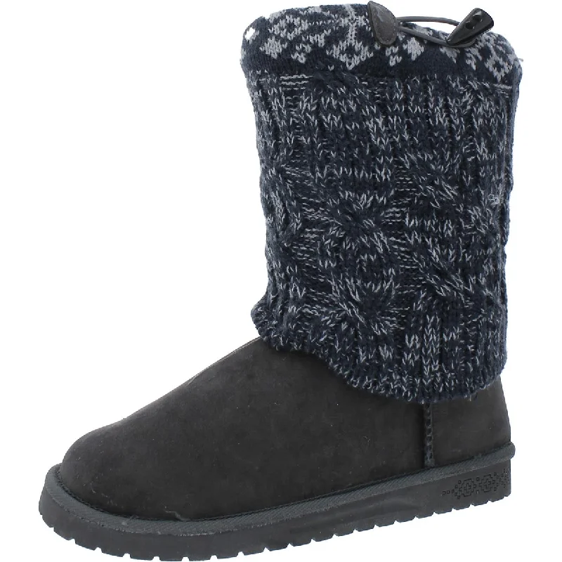 Polished Style Deals Muk Luks Womens Cheryl Faux Suede Pull On Winter & Snow Boots