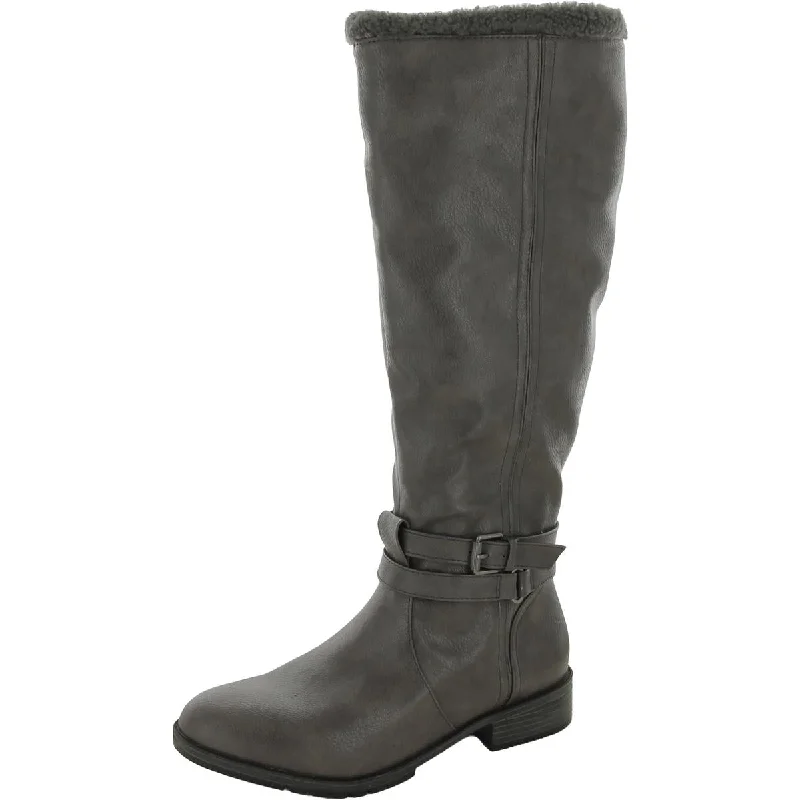 Vintage Style Deals Naturalizer Womens Garrison Cozy Wide Calf Side Zip Knee-High Boots