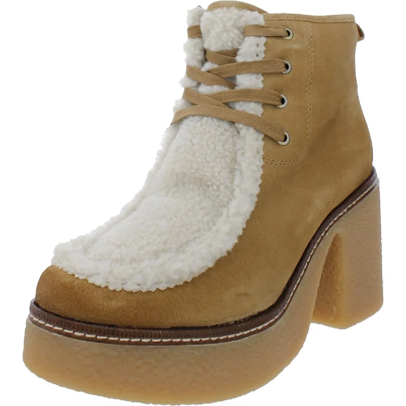 Fashion Forward Sam Edelman Womens Shaw Suede Block Heel Chukka Boots